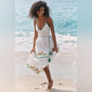 NWT Celandine for Anthropologie Embroidered Midi Dress